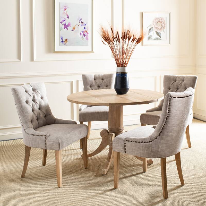 SAFAVIEH Dining Abby Viscose Blend Dining Chairs (Set of 2) - 22"x23.8"x36.4"