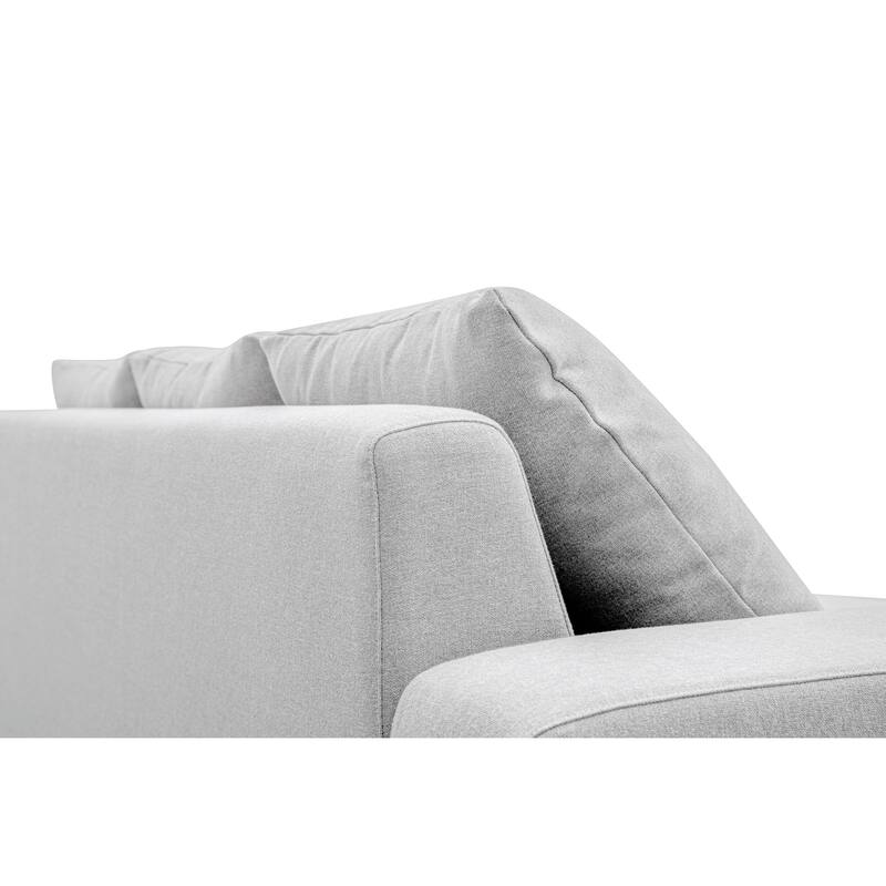 NADAAL STUDIOS Cavan Sofa, Wide Track Arms, Reversible Back Cushions, Feather-Fiber Bench Seat, Ivory
