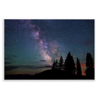 Stupell Silhouetted Forest & Night Sky Wall Plaque Art Design By Royce Bair