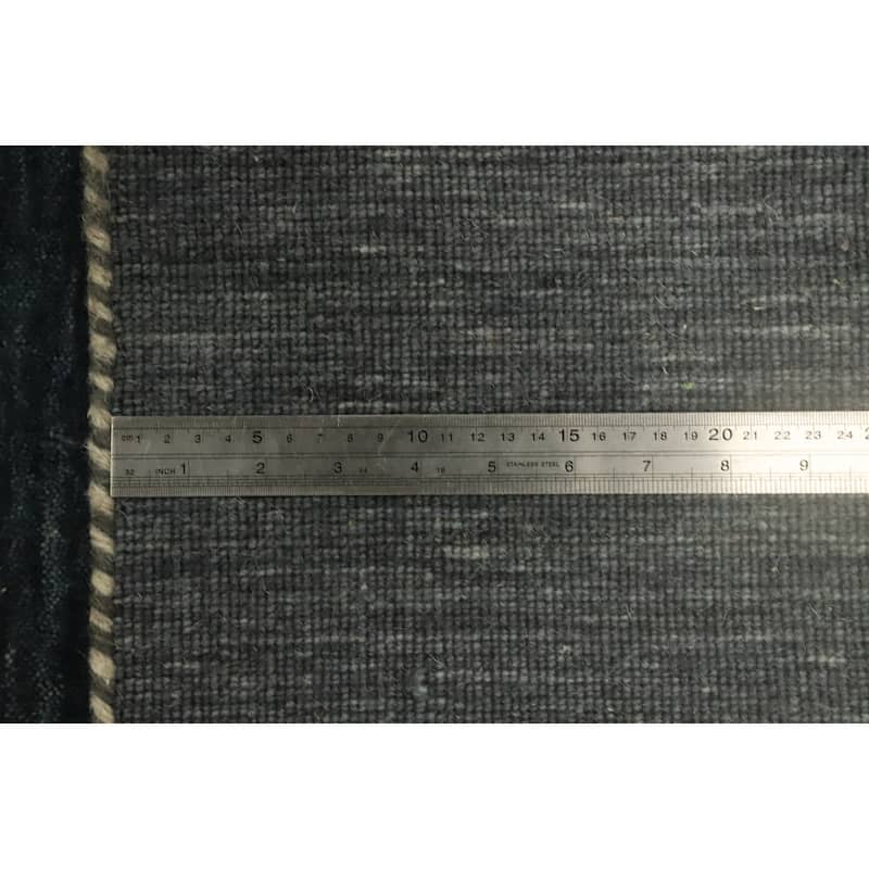 Hand Knotted Oriental 100% Wool Carpet Tribal Animal Pictorial Greys & Charcoal Gabbeh Area Rug - 9' 9'' X 9' 8''