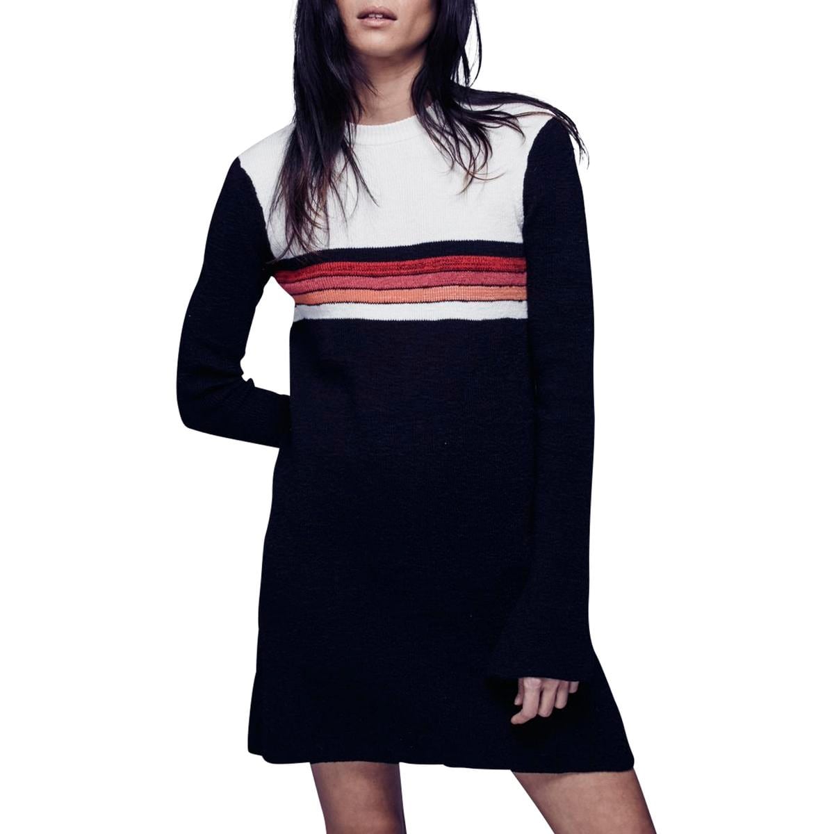 Shop Free People Womens Sweaterdress Linen Colorblock Overstock 17430023
