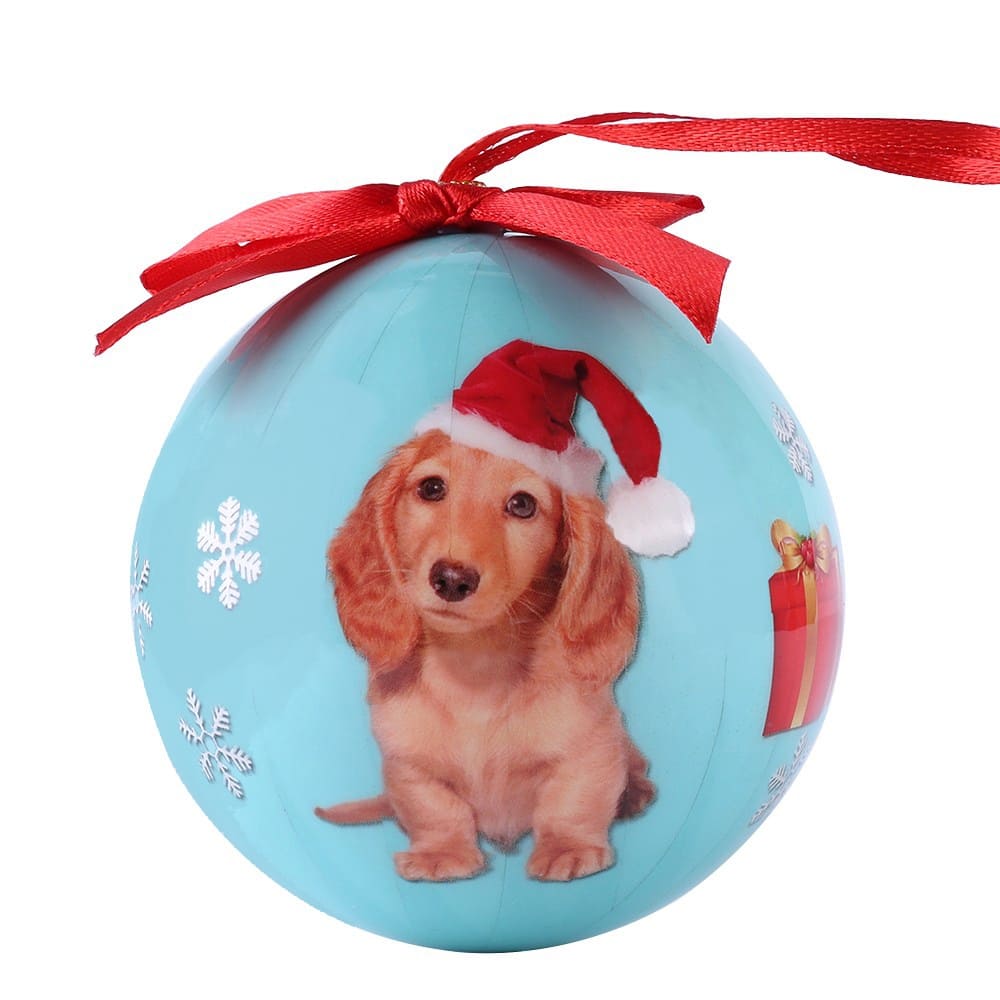 Labrador Puppy Dog Christmas Ball Ornament