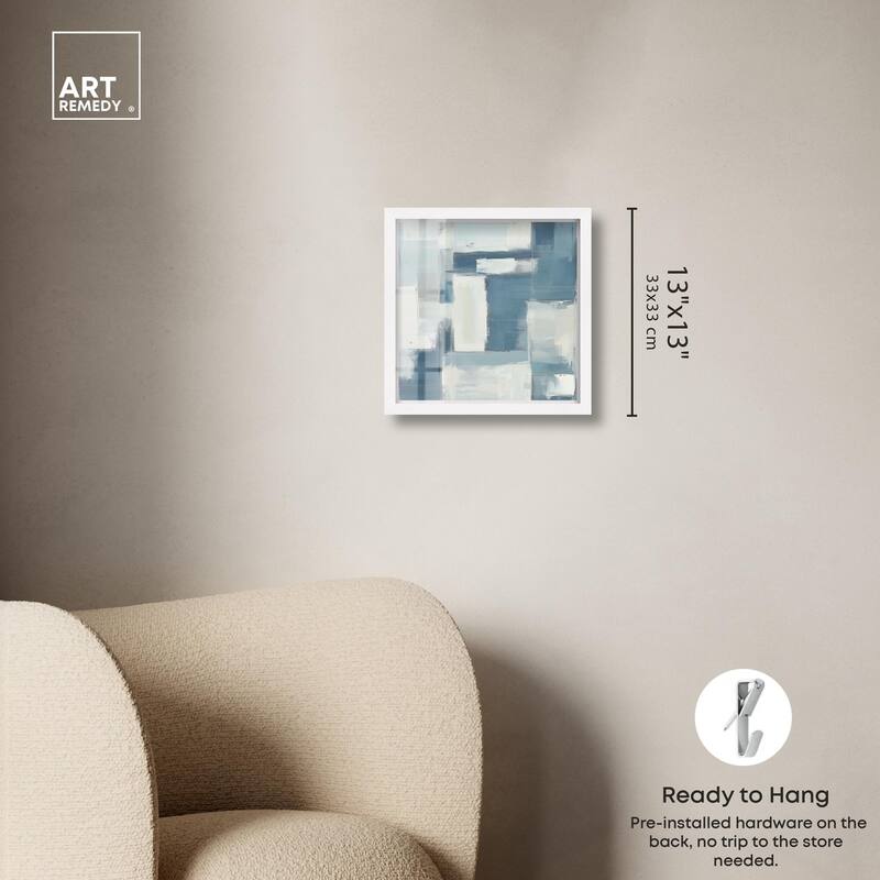 Deconstructed Blue III Shadowbox by Art Remedy