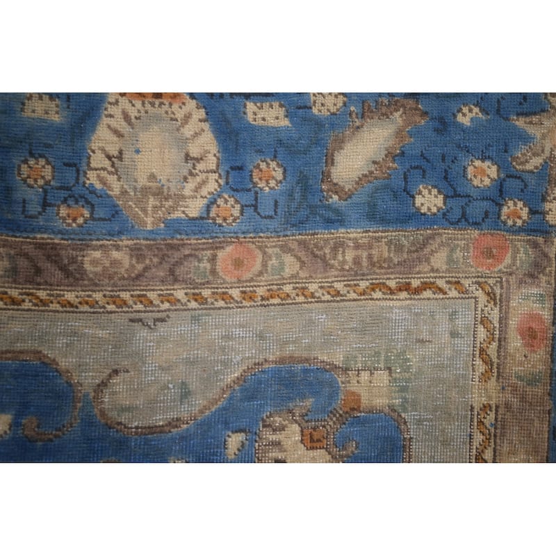 Over-Dyed Distressed Tabriz Persian Vintage Hand-Knotted Wool Carpet - 8'2" x 10'8"