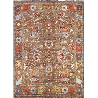 Traditional Vegetable Dye Ziegler Oriental Wool Area Rug Hand-knotted ...