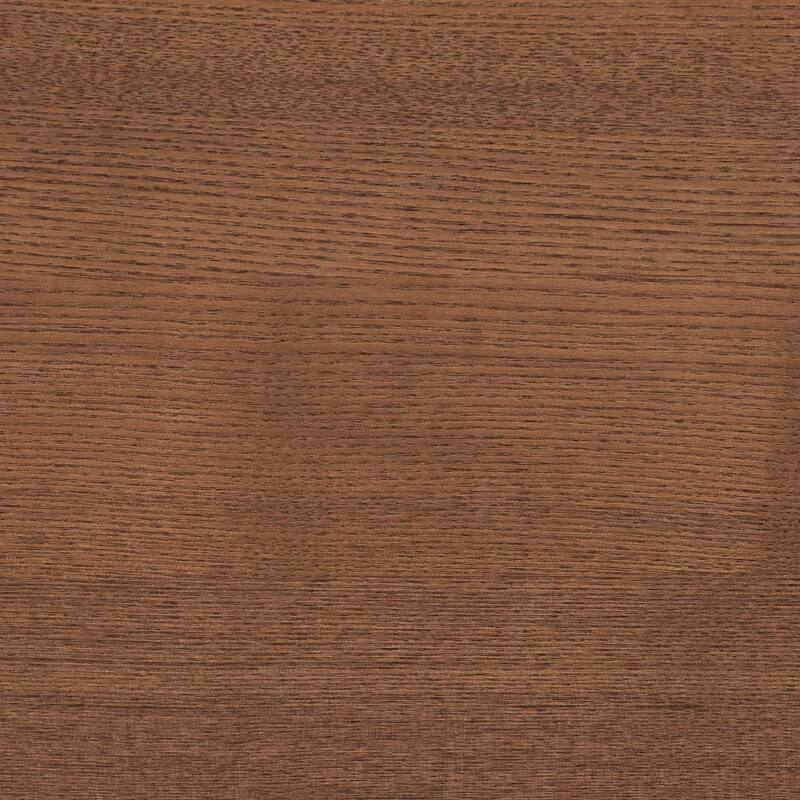 Latrell Mid-Century Walnut Brown Wood and Rattan Storage Bed