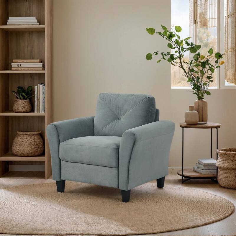 Gray Velvet Sectional Couches and Sofas for Small Spaces - Multi-Color