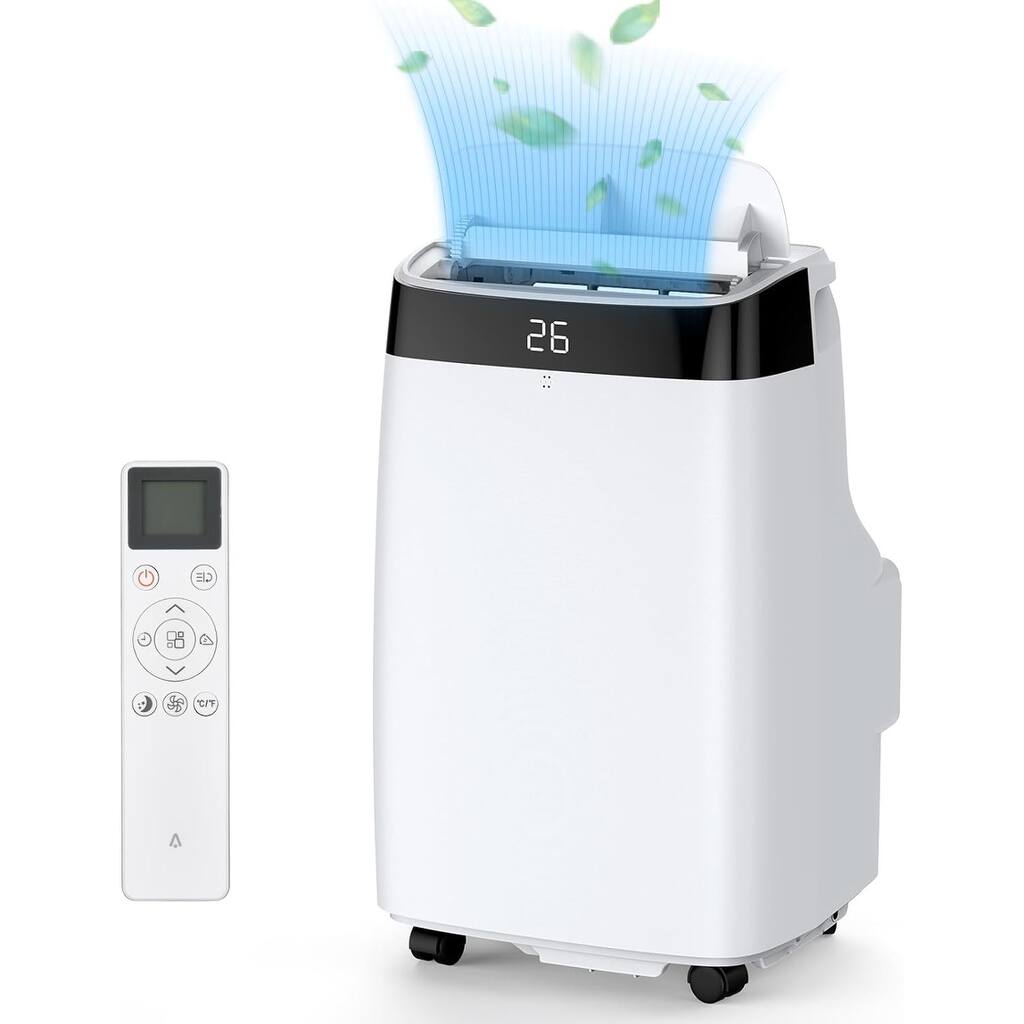 Portable Air Conditioner,10,000 BTU Cools Rooms Up to 450 Sq.Ft. 3 Modes, Remote Control, Easy Installation Kit Included