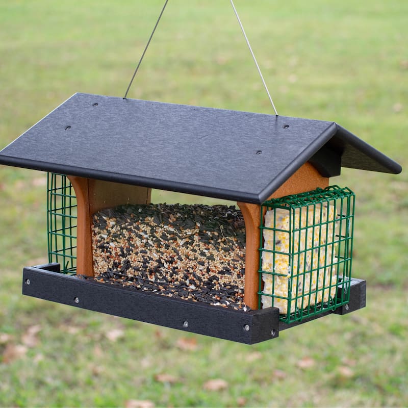 OUTDOOR LEISURE PRODUCTS Model GM14BKC Deluxe Bird Feeder Made with High Density Poly Resin
