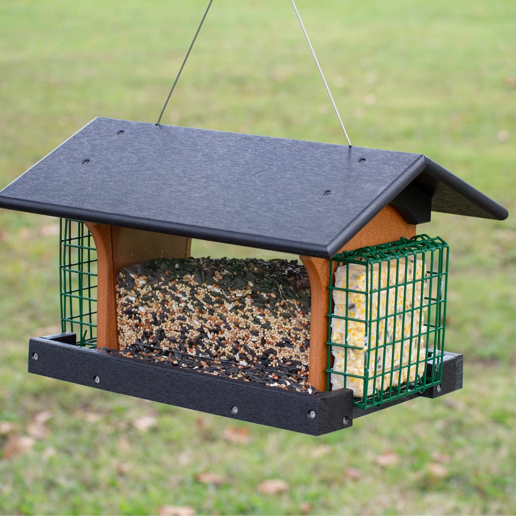 OUTDOOR LEISURE PRODUCTS Model GM14BKC Deluxe Bird Feeder Made with High Density Poly Resin