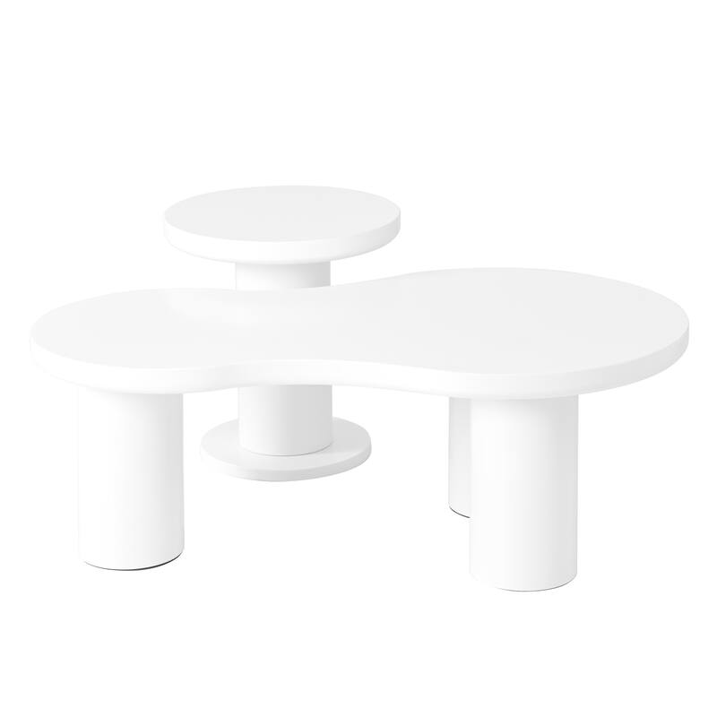 Easy Assembly Nesting Coffee Table Set of 2