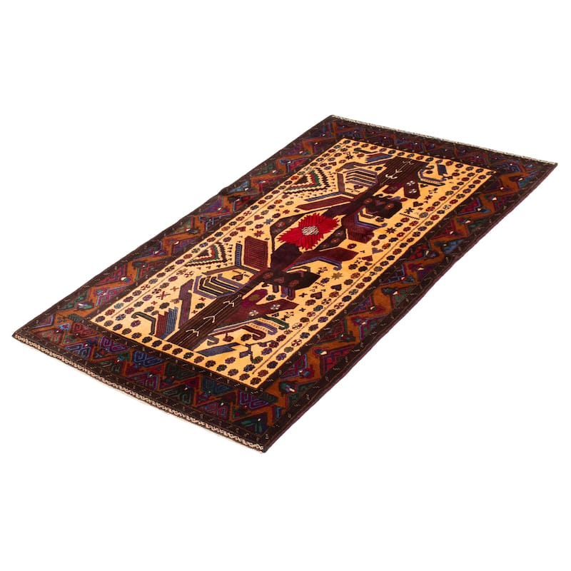 Teimani Beige Rug 3'10" x 6'8" - 3'10 x 6'8