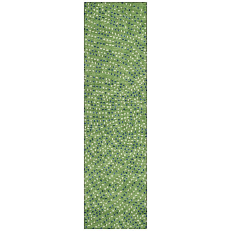 Machine Washable Indoor/ Outdoor Modern Dotty Chantille Rug