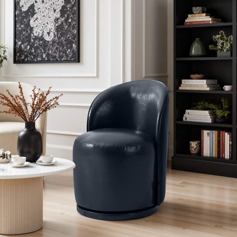 Modern Armless 360-Degree Swivel Dining Chair Barrel Chair