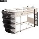preview thumbnail 4 of 4, Espresso Twin Size Pine Wood Boat-Shape Bunk Bed with Storage Shelves, Guardrails, Ladder