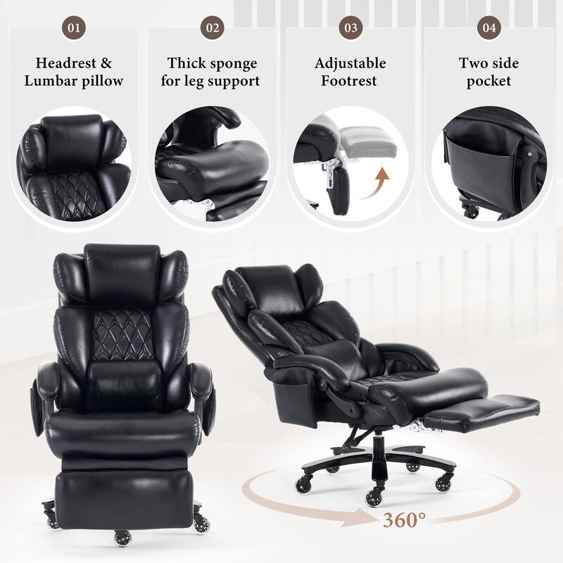 Large Computer Desk Chair,360 Swivel Office Chair With High Back,400 Lbs