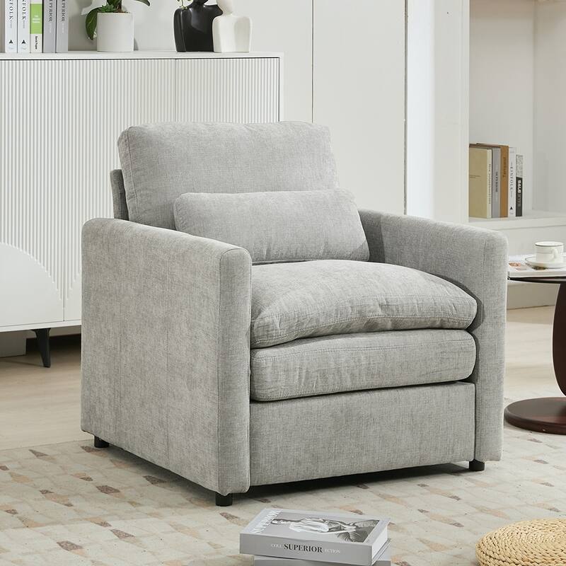 31.9" Comfy Cloud Armchair,Oversized,Plush Upholstered,Double Cushion