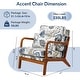 preview thumbnail 9 of 7, EROMMY Floral Accent Chair, Mid Century Modern Upholstered Armchair with Wood Frame and Cushion for Living Room