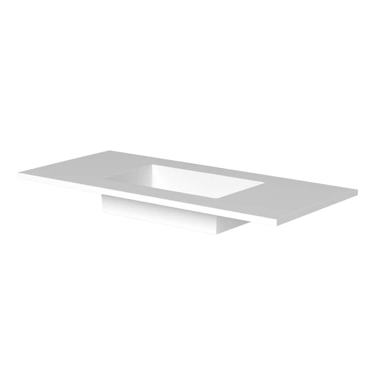 Serenity Solid-Surface Bathroom Vanity Top with Sink