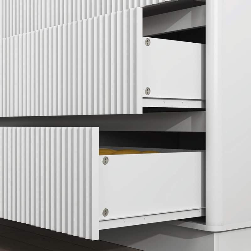 9-Drawer Wide Wood Dresser for Bedroom, 63" Modern Storage Chest, Mid-Century Long Dresser or TV Stand Cabinet