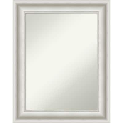 Non-Beveled Bathroom Wall Mirror - Parlor White Frame