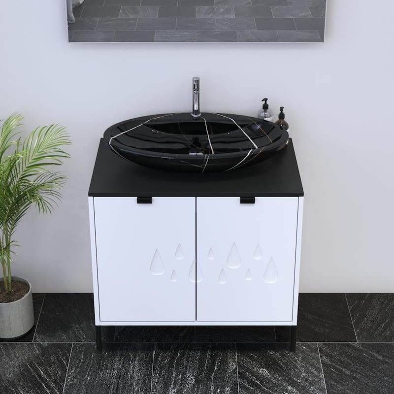 Teardrop 2D 80 Floating Bathroom Vanity (32" Width)