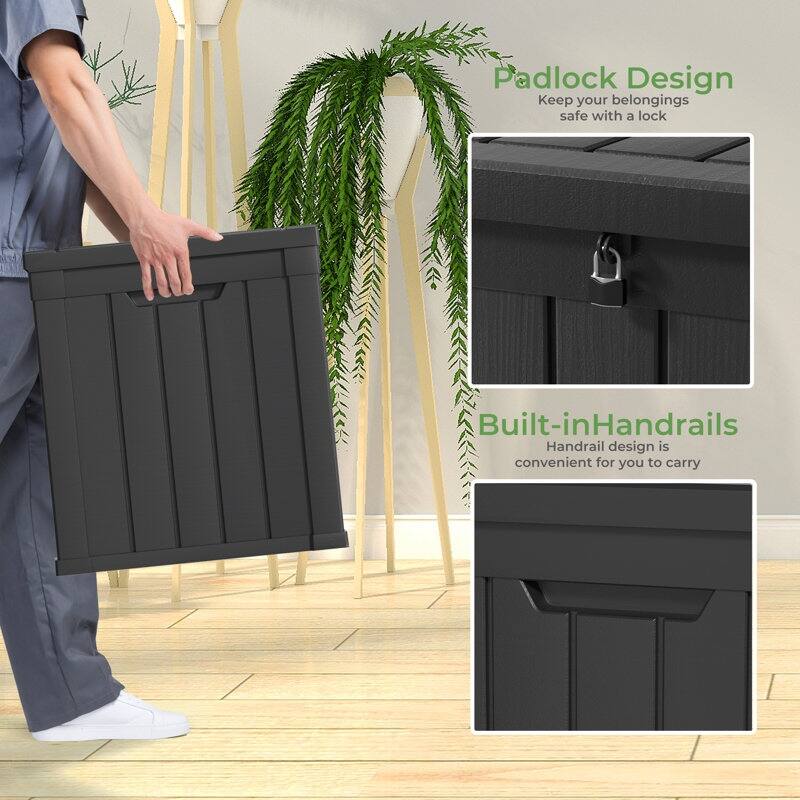 Outdoor Patio Storage Resin Lockable Deck Box