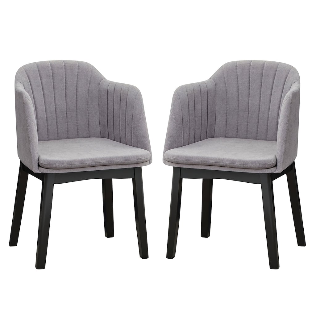 Gymax 2PCS Modern Dining Chairs Upholstered Velvet Accent Chairs w/