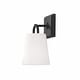 preview thumbnail 6 of 8, Brody 1-light Wall Sconce w/ White Fabric Shade