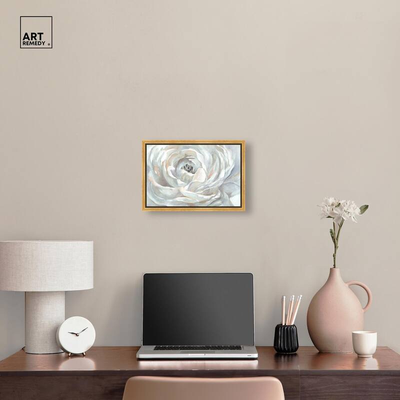 Powdery Peony Canvas by Art Remedy