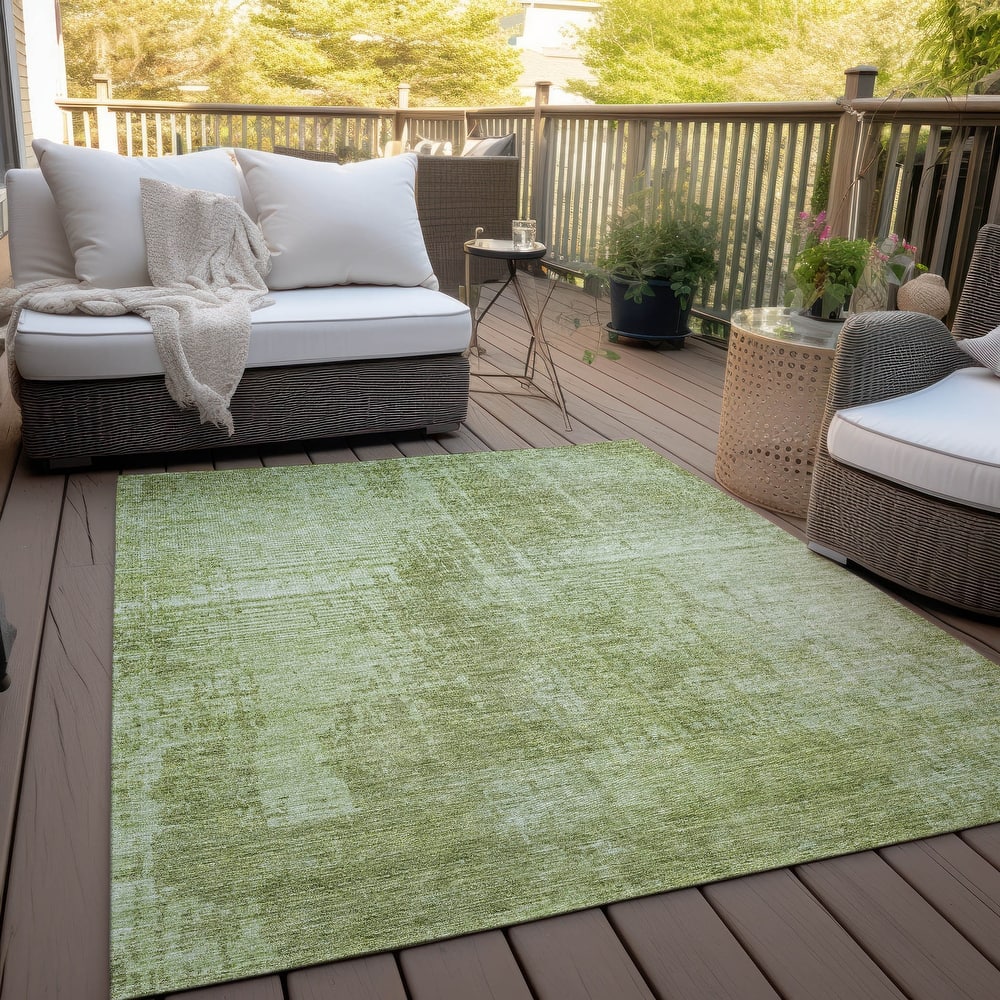 Machine Washable Indoor/ Outdoor Chantille Abstract Ombre Rug