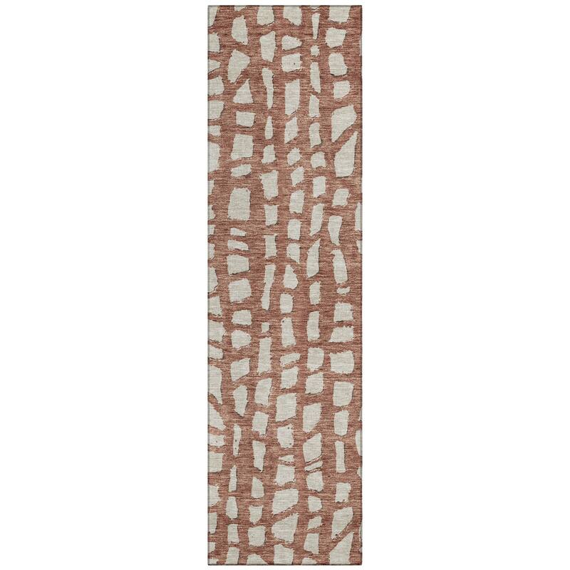 Machine Washable Indoor/ Outdoor Chantille Modern Abstract Rug