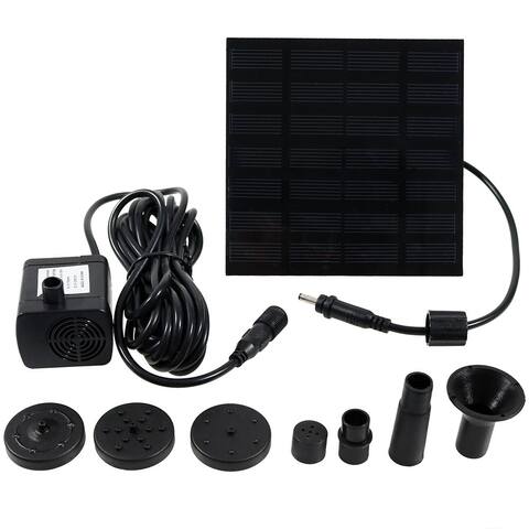 Sunnydaze Outdoor Submersible Solar Fountain Water Pump Kit - 20" Lift - 40 GPH