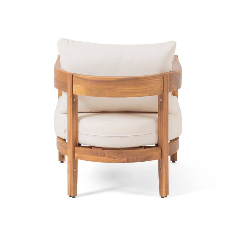 Christopher Knight Home - Brooklyn 3-Piece Outdoor Acacia Wood Patio Conversation Set with Wooden Slatted Coffee Table