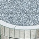 preview thumbnail 11 of 10, Modern Mirror Glass Round Coffee Table with Crushed Diamond