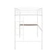 preview thumbnail 10 of 13, Twin Loft Bed with Built-in Desk and Guardrails, White