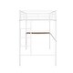 preview thumbnail 10 of 13, Twin Metal Loft Bed with Built-in Study Desk and Guardrails , Sturdy Commercial Grade Steel Frame for Safe