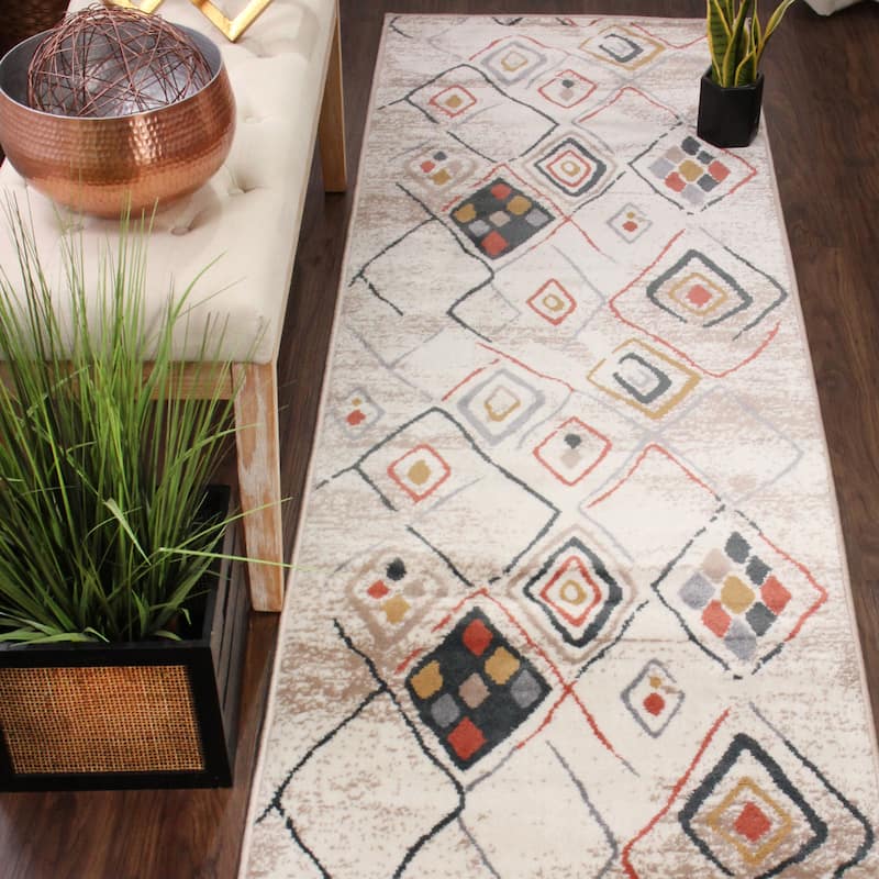 Superior Modern Geometric Southwestern Indoor Area Rug