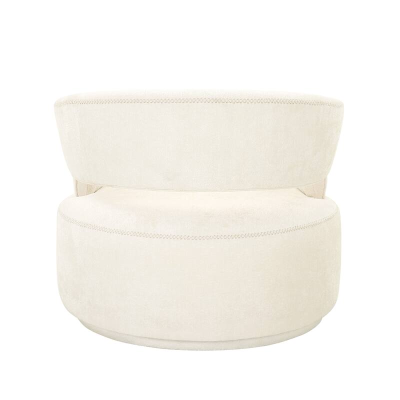 Pasargad Home Piagia Upholstered Swivel Barrel Chair