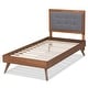 preview thumbnail 5 of 16, Alida Mid-Century Modern Twin Size Platform Bed