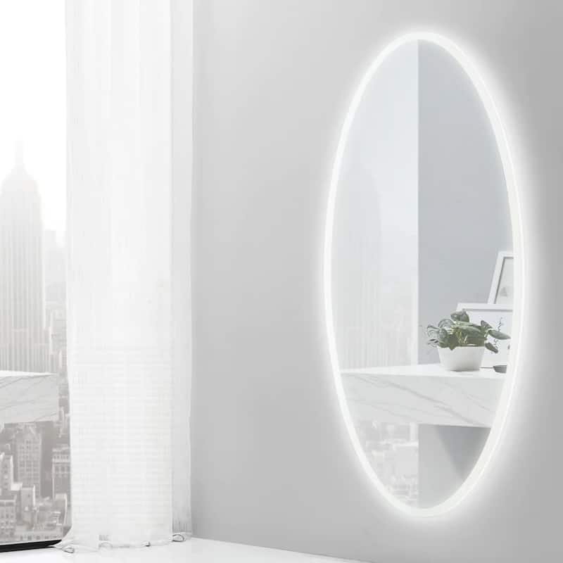 Modern Mirrors Aurora Oval Lighted Bathroom Vanity Wall Mirror - IP44