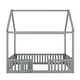preview thumbnail 22 of 33, Wood House Bed with Fence and Door