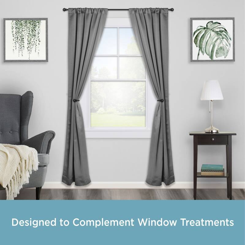Kenney Chelsea 5/8" Decorative Curtain Rod & Holdback Set