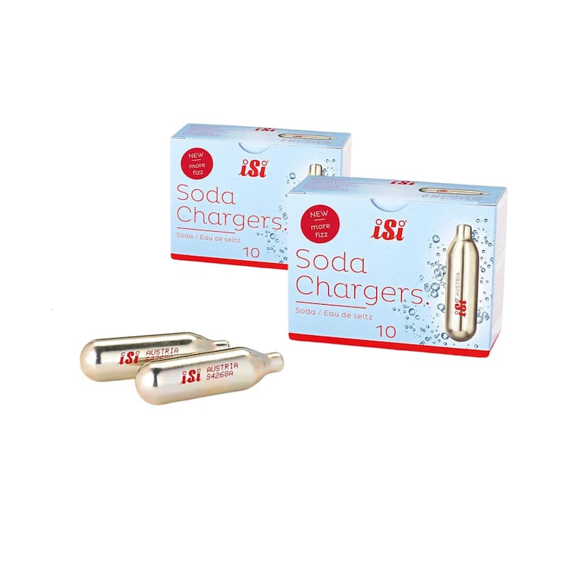 iSi North America 10 pack CO2 Soda Siphon Chargers Set - Set of 2 