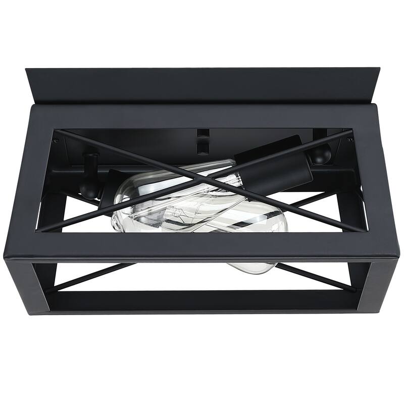 2 Light Farmhouse Flush Mount Ceiling Light
