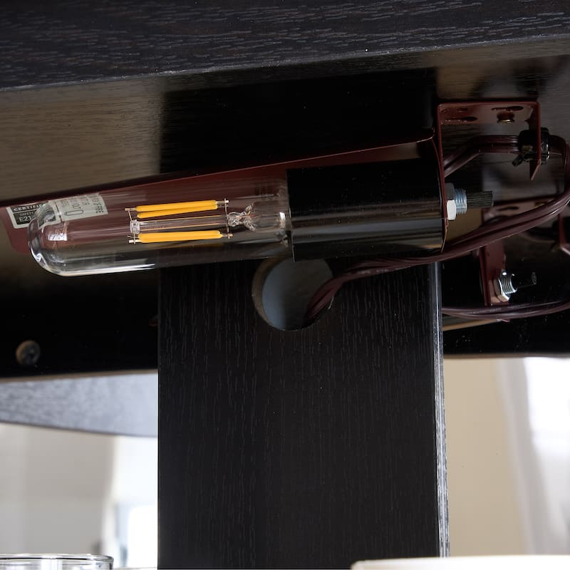 Curio Cabinet with Tempered Glass Doors, Lighted Display Cabinet with Mirrored Back Panel & Adjustable Shelves