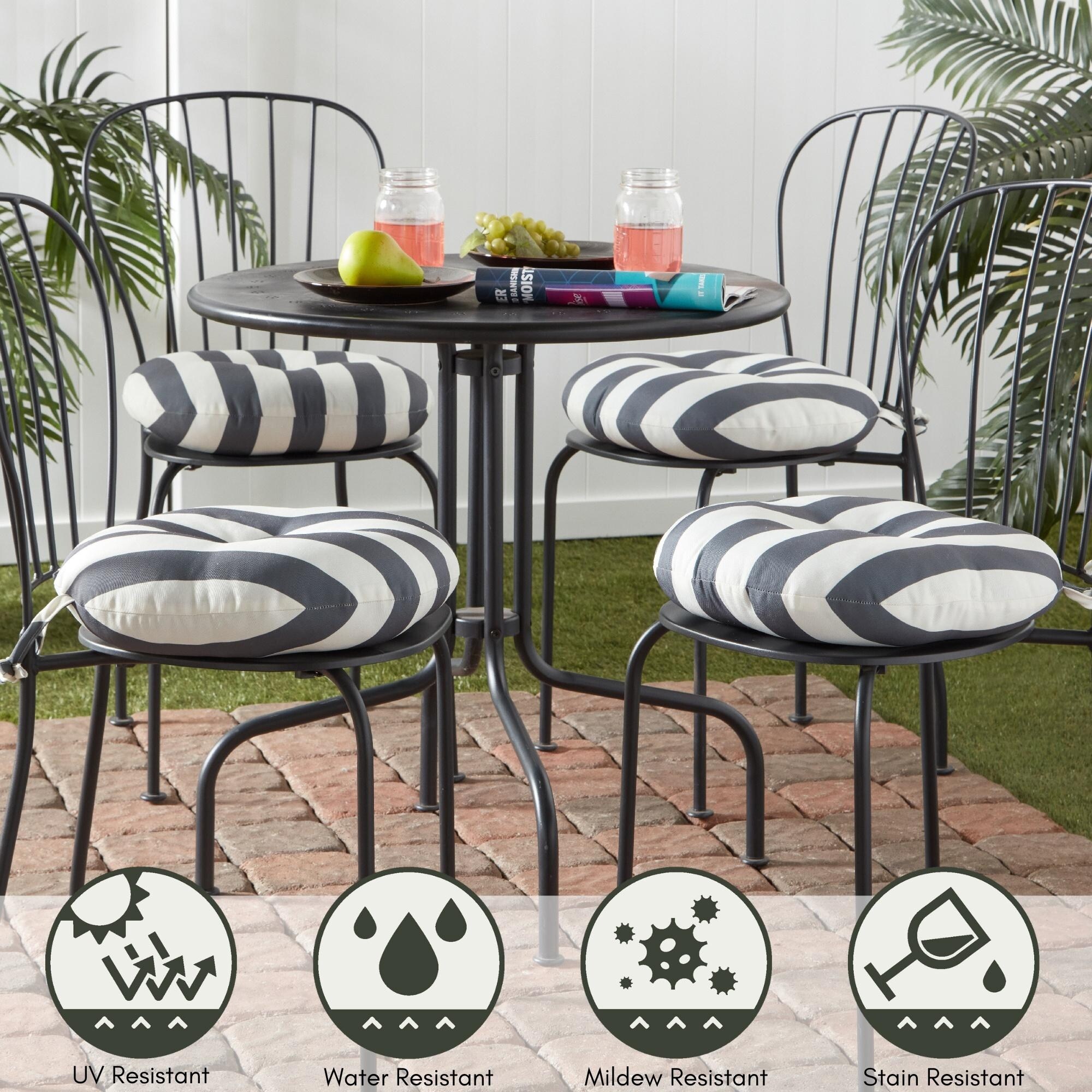 Round patio seat cushions discount