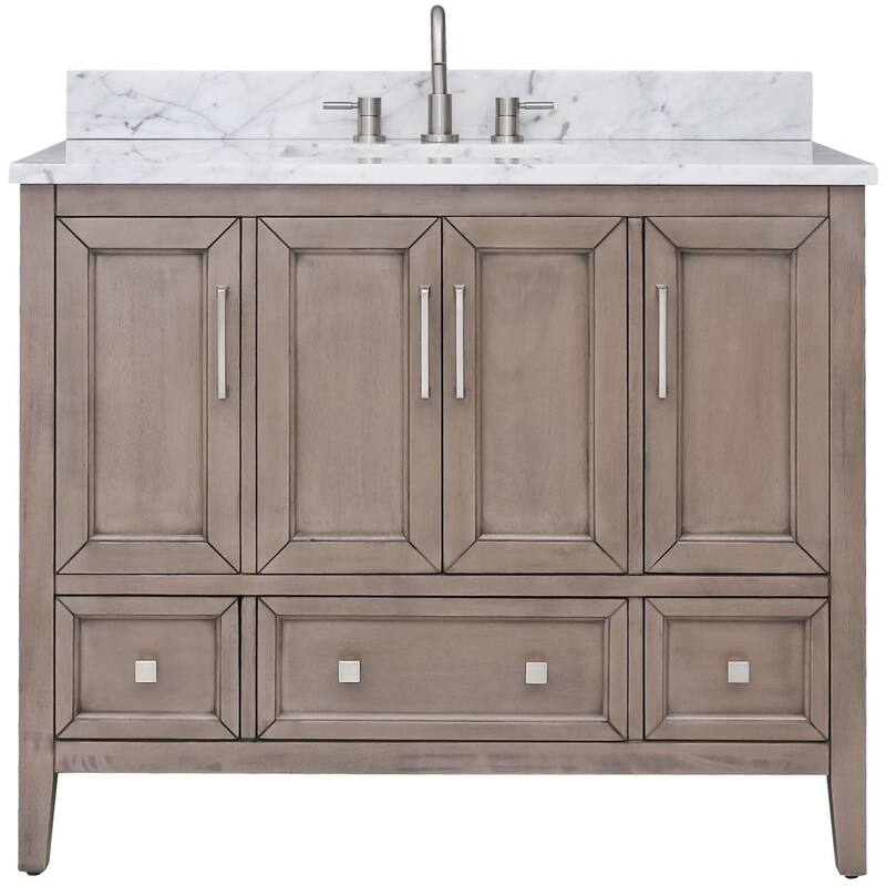 Avanity EVERETTE-VS43-WD-C Everette 42" Single Basin Vanity Set with - Gray Oak - Oak Finish