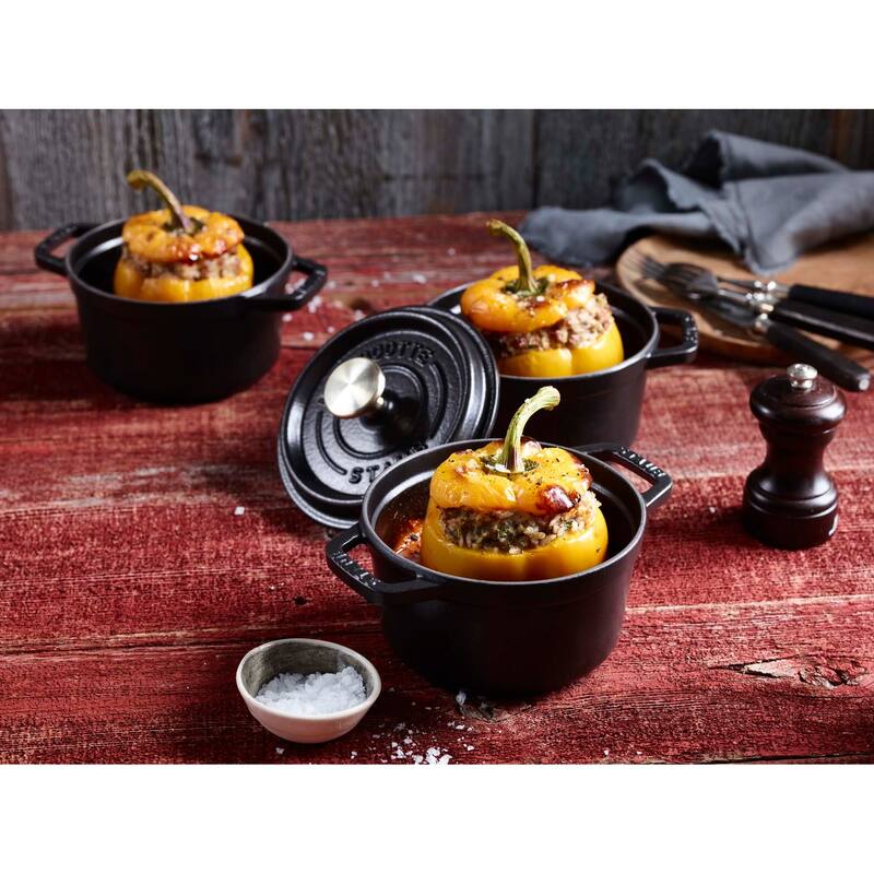 STAUB Cast Iron 0.5-qt Round Cocotte