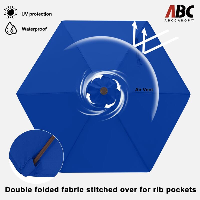 ABCCANOPY 7.5FT Patio Umbrella with Push Button Tilt